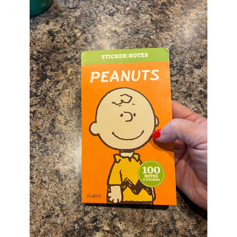 Hallmark Peanuts Charlie Brown Snoopy Sticker Notes 100 Perforated Pages BOK1212